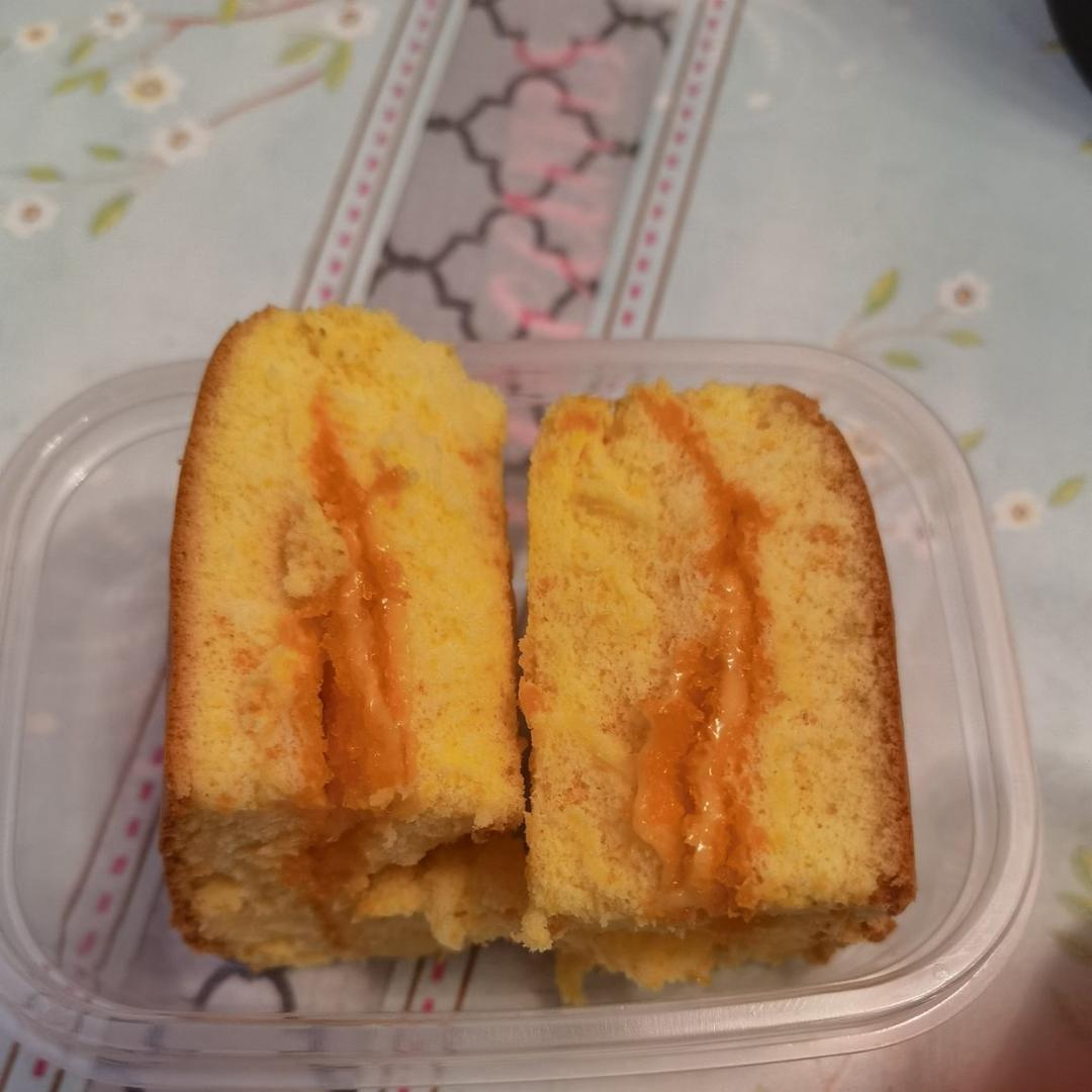 超超超柔软的咸蛋黄芝士古早蛋糕!