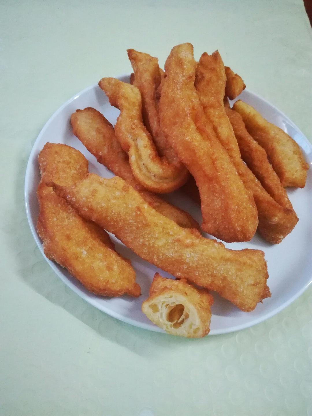 自制无泡打粉油条