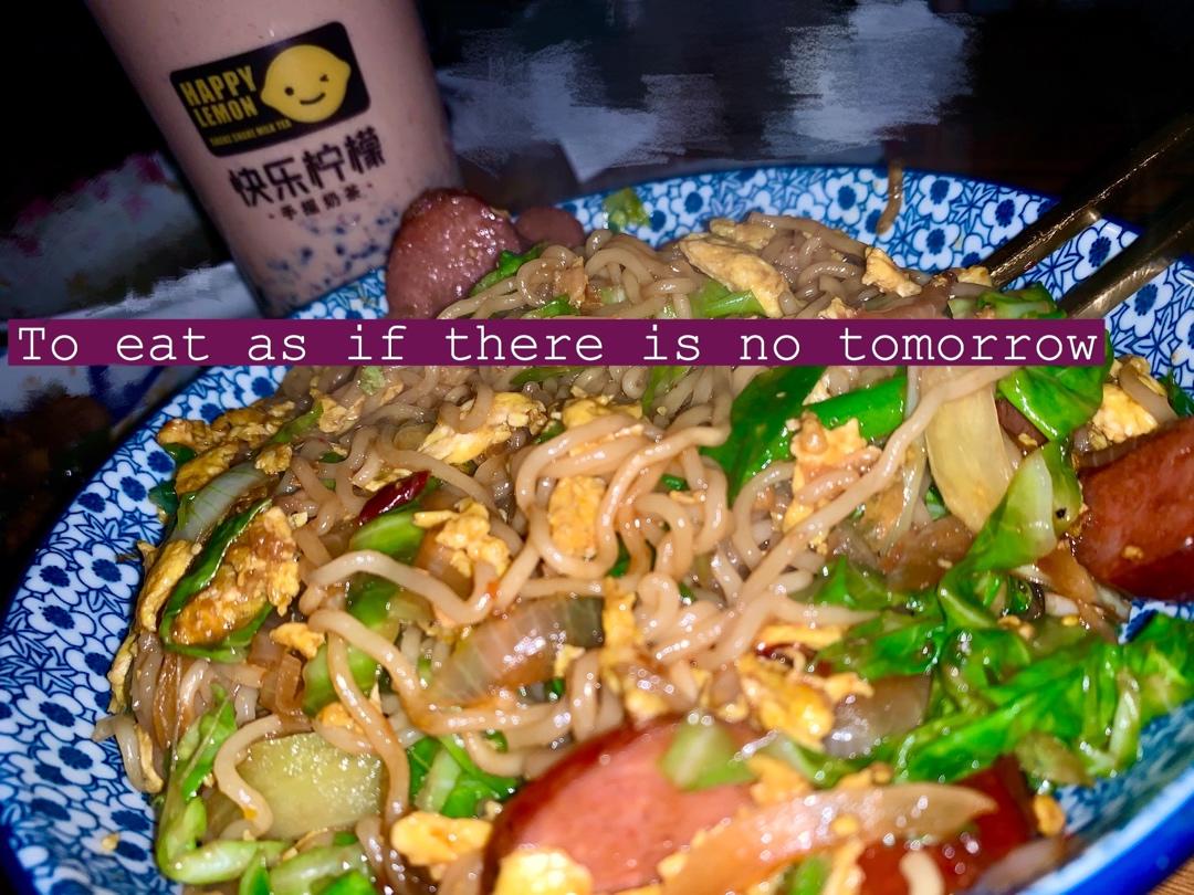 炒方便面￨幸福感爆棚