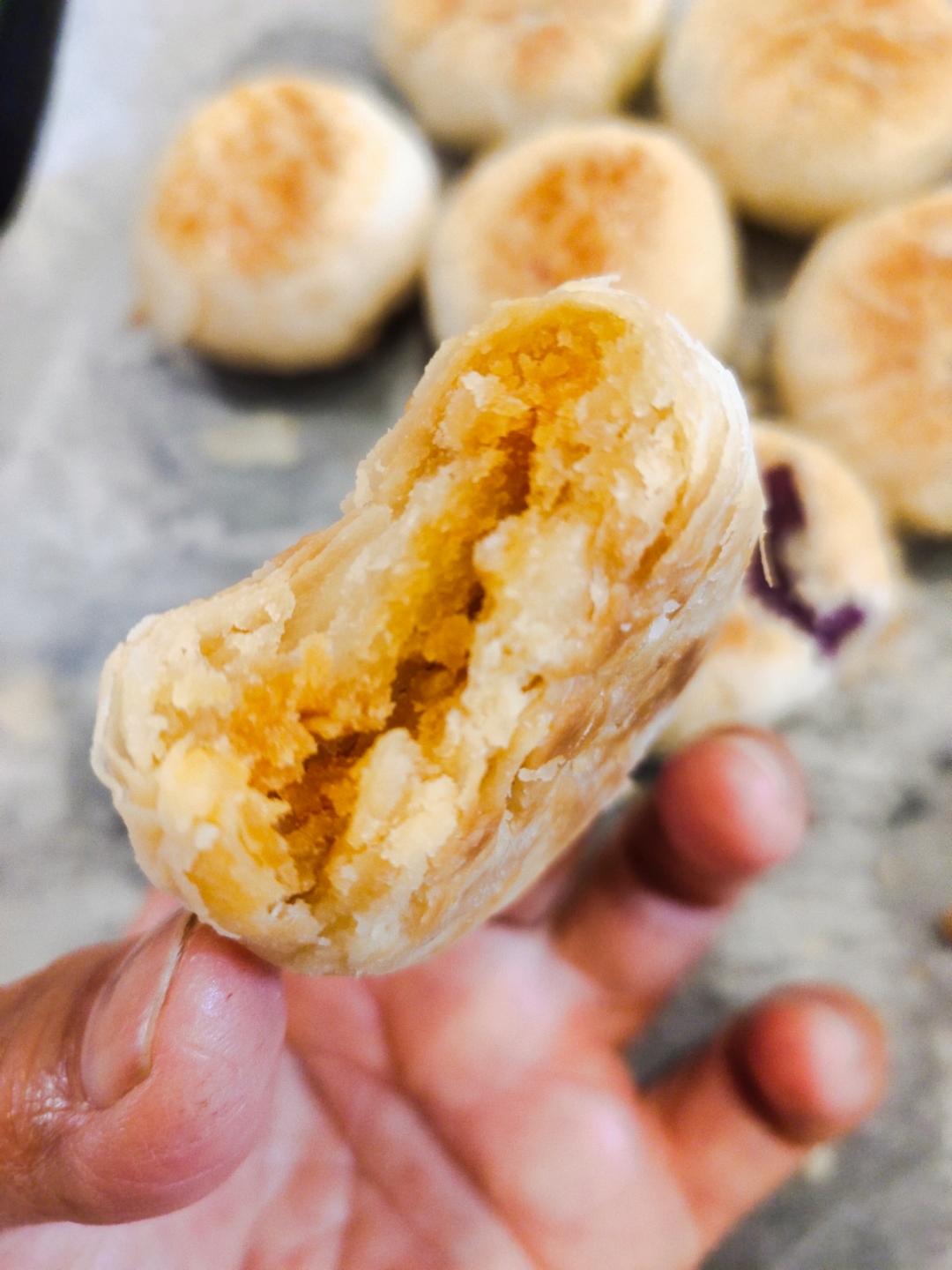 酥皮绿豆饼（简易大包酥）