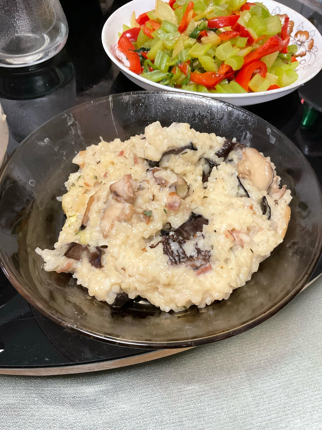 在家米其林『意大利菌菇烩饭Risotto』
