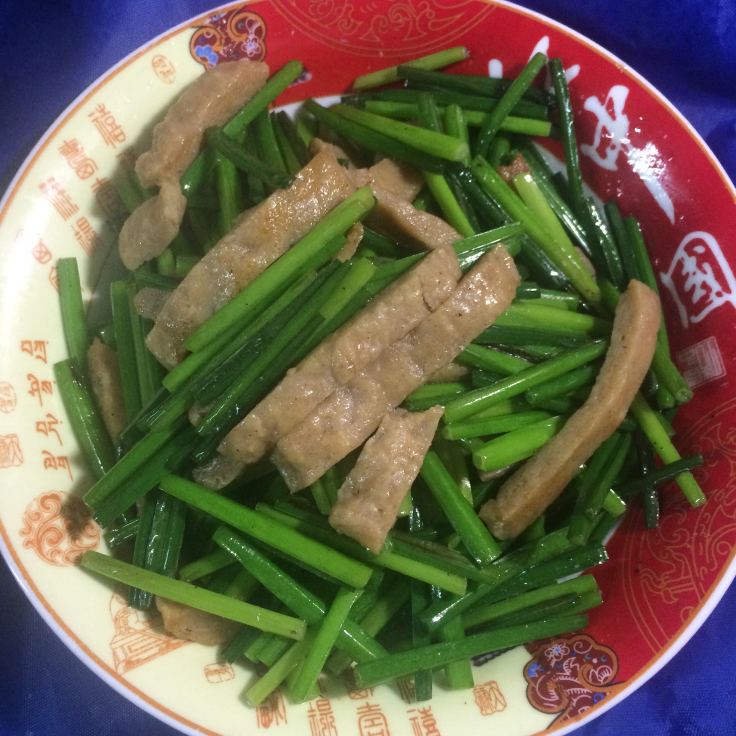 韭菜花炒虾仁