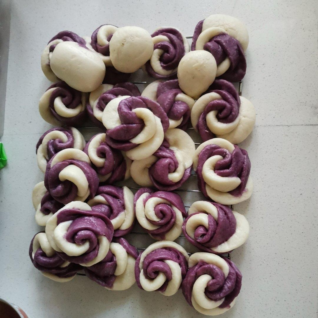 紫薯玫瑰花馒头