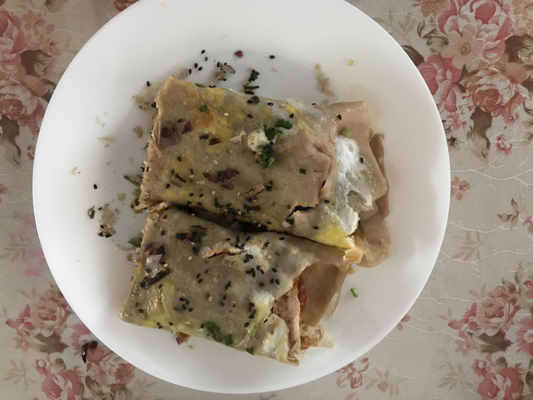 秒杀早餐摊不破皮大煎饼，步骤超详细