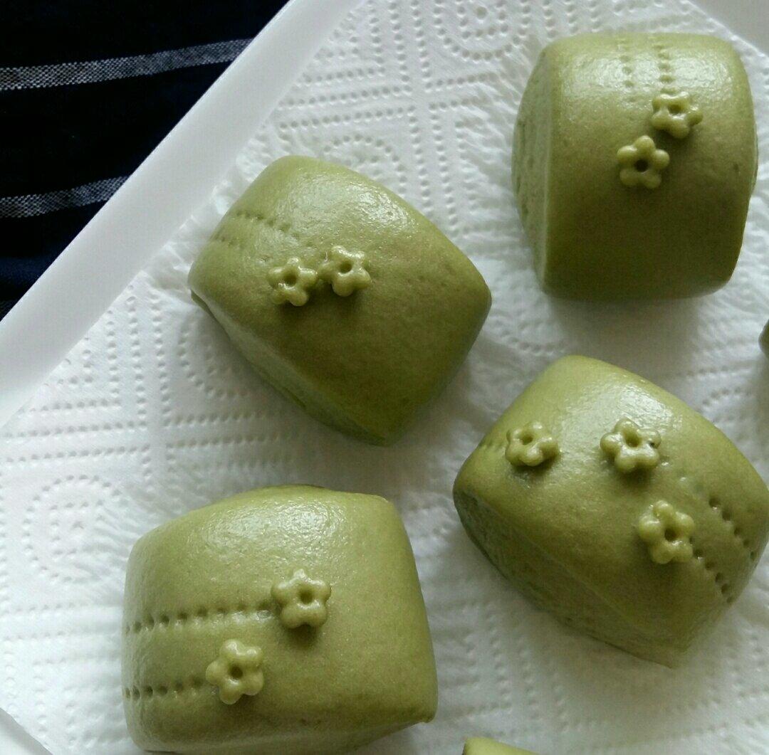 原创艾草花样馒头，花样包子（一次发酵法）