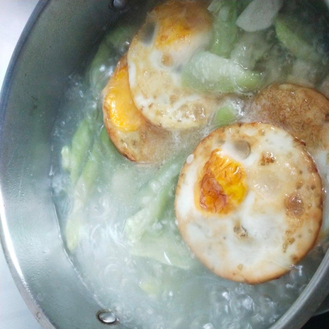 鲜掉眉❗️❗️好喝到哭的丝瓜煎蛋汤