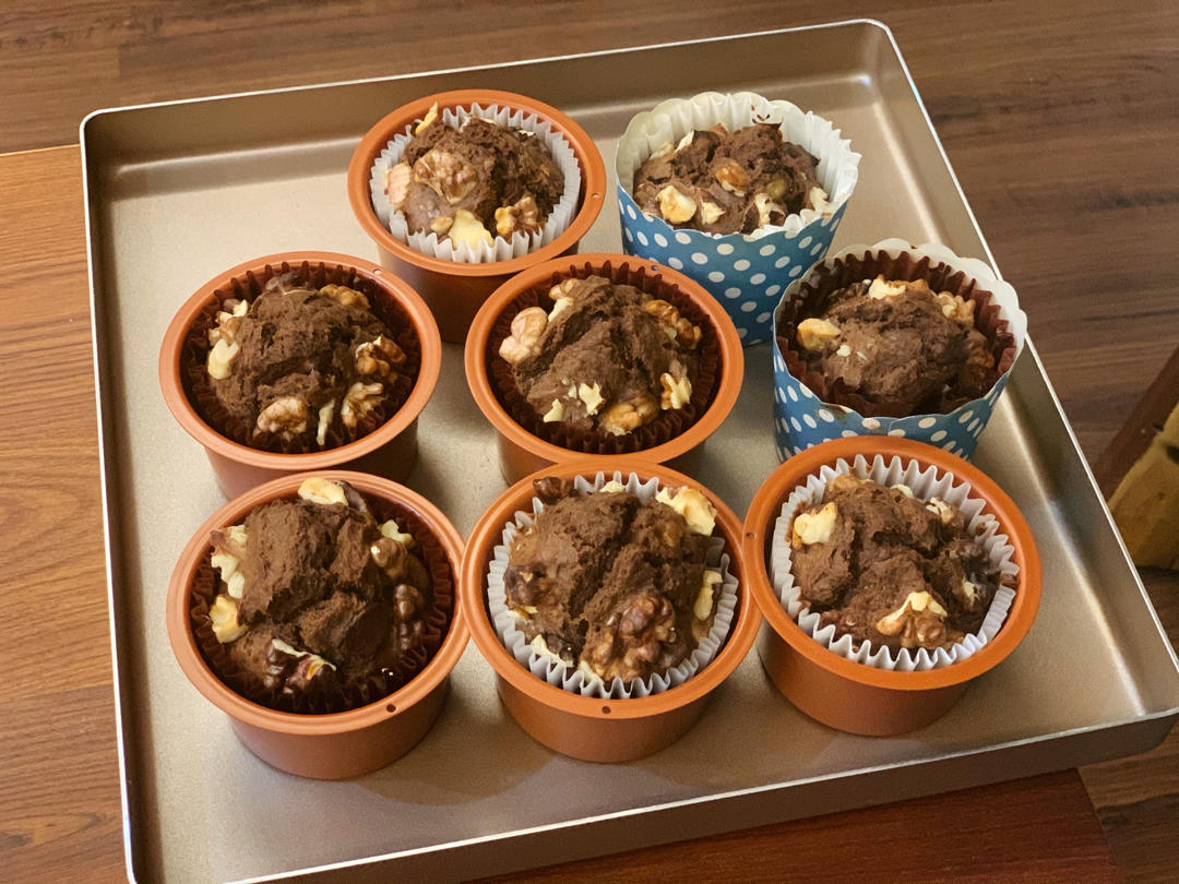 超快手超好吃的香蕉黑巧玛芬