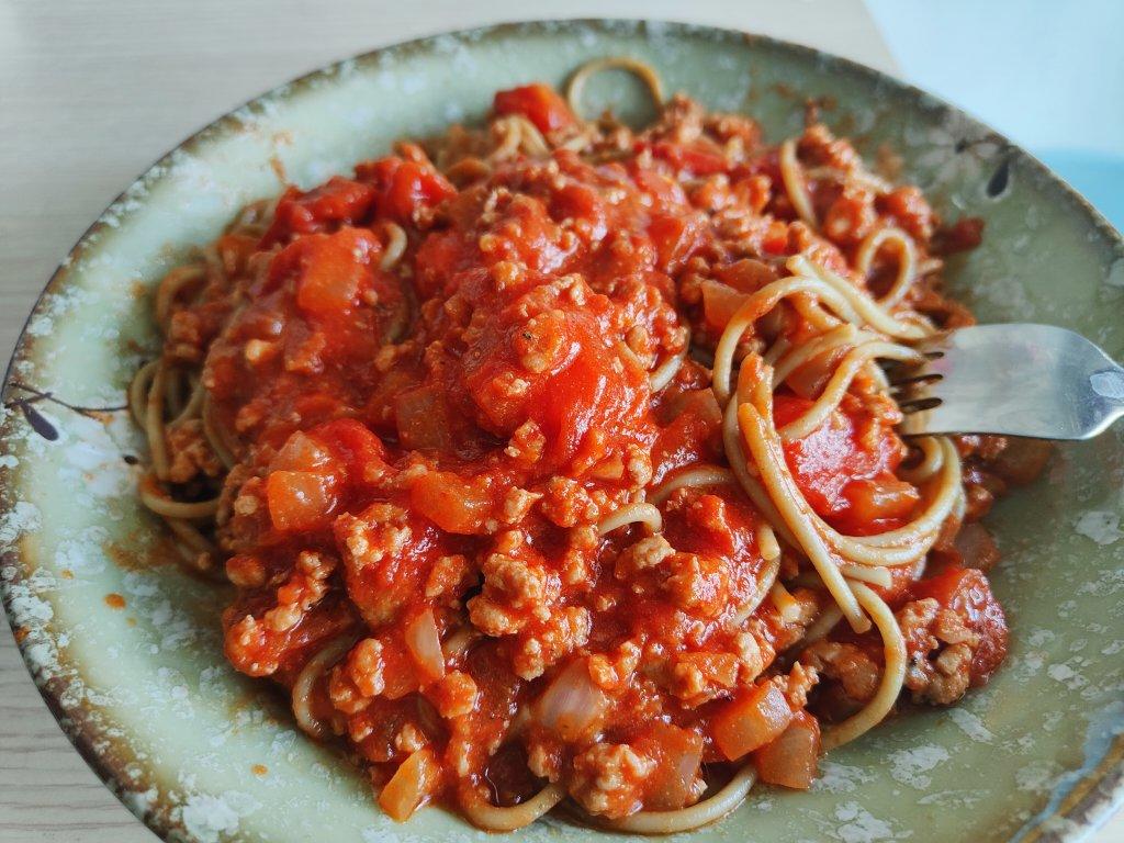 （完胜必胜客的）番茄肉酱意大利面～