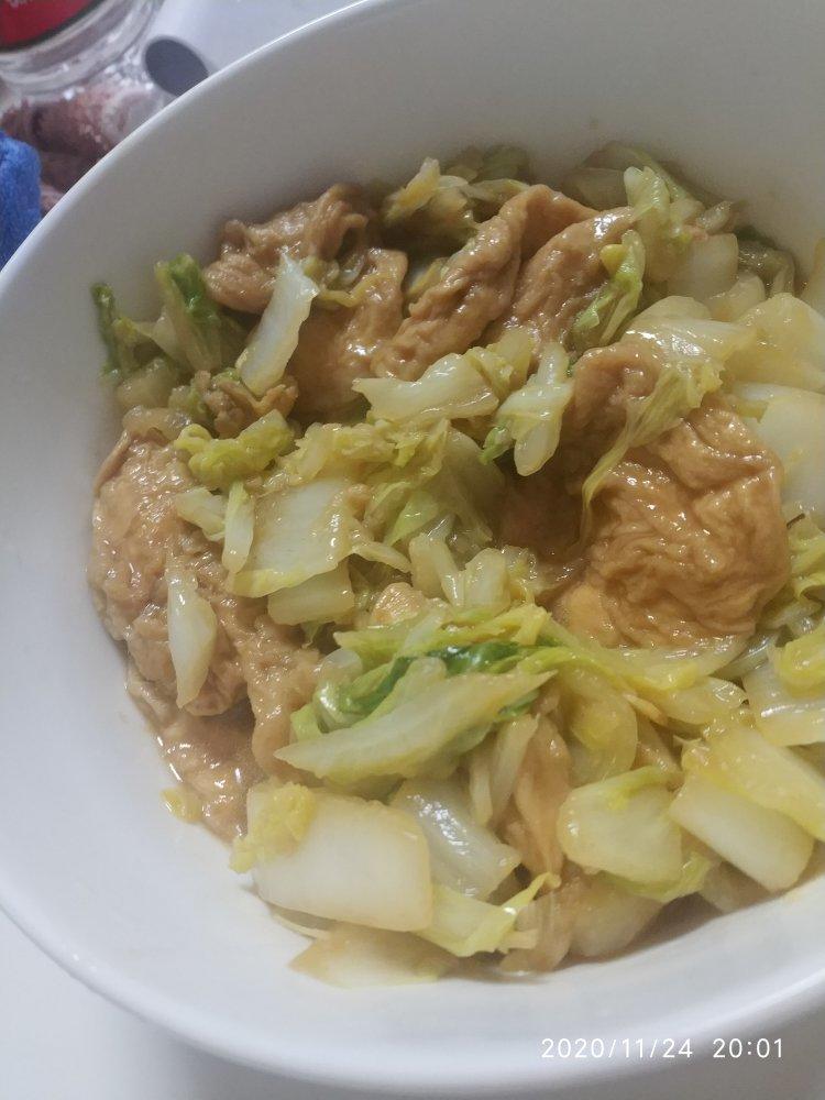 平菇油面筋炒白菜