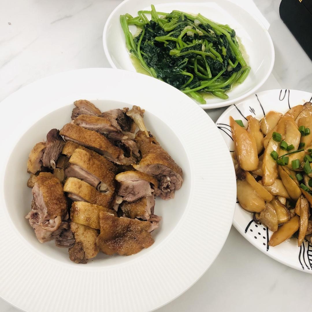 简单易做又好吃的豉油鸭（也叫三杯鸭)