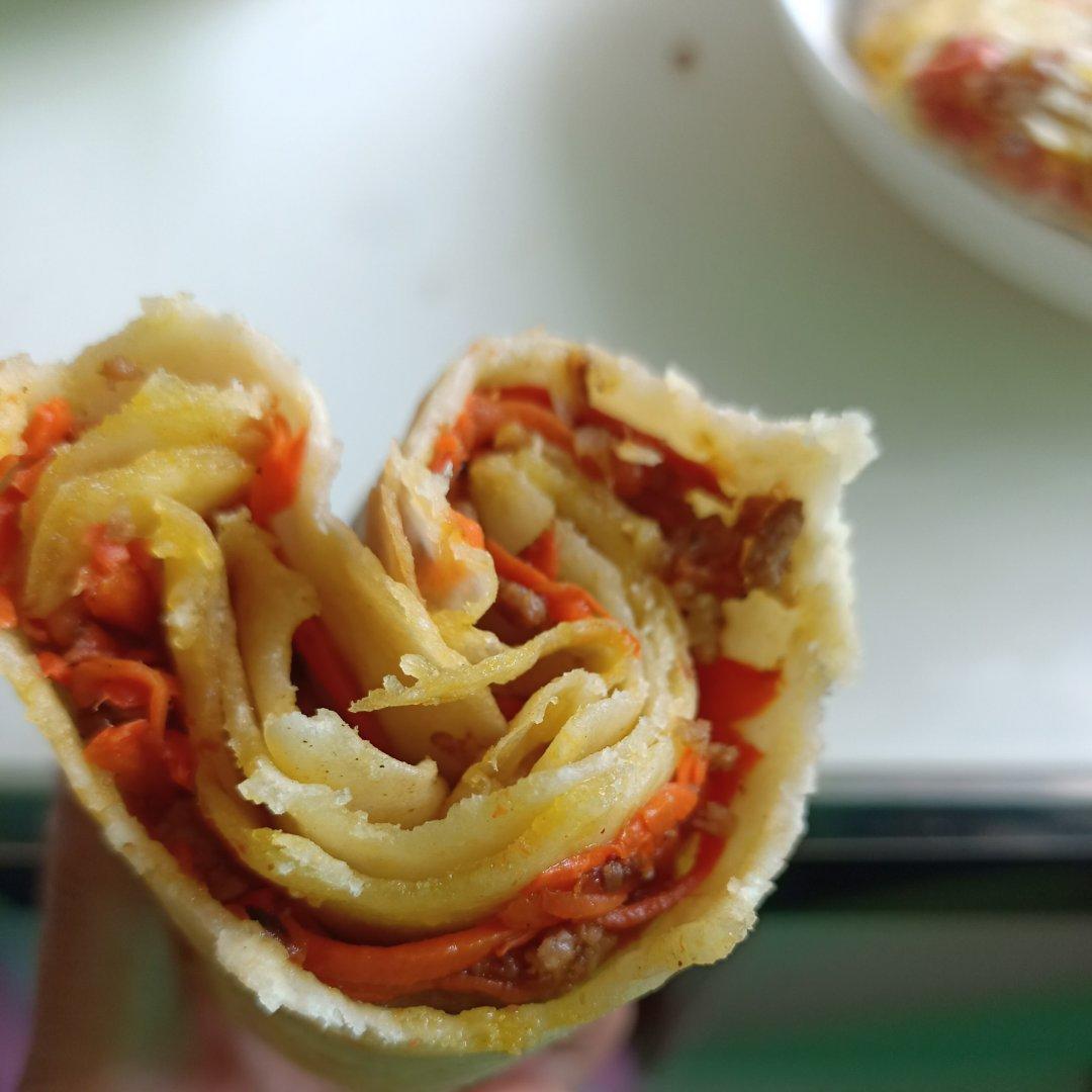 椒香土豆丝卷饼-早餐、正餐都适合