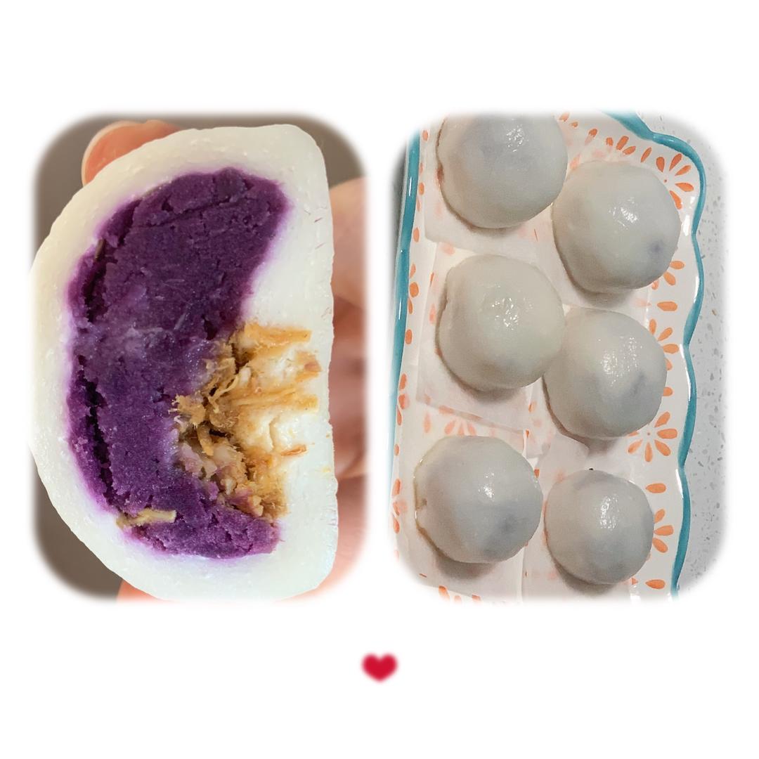 紫薯芋头的糯米团子
