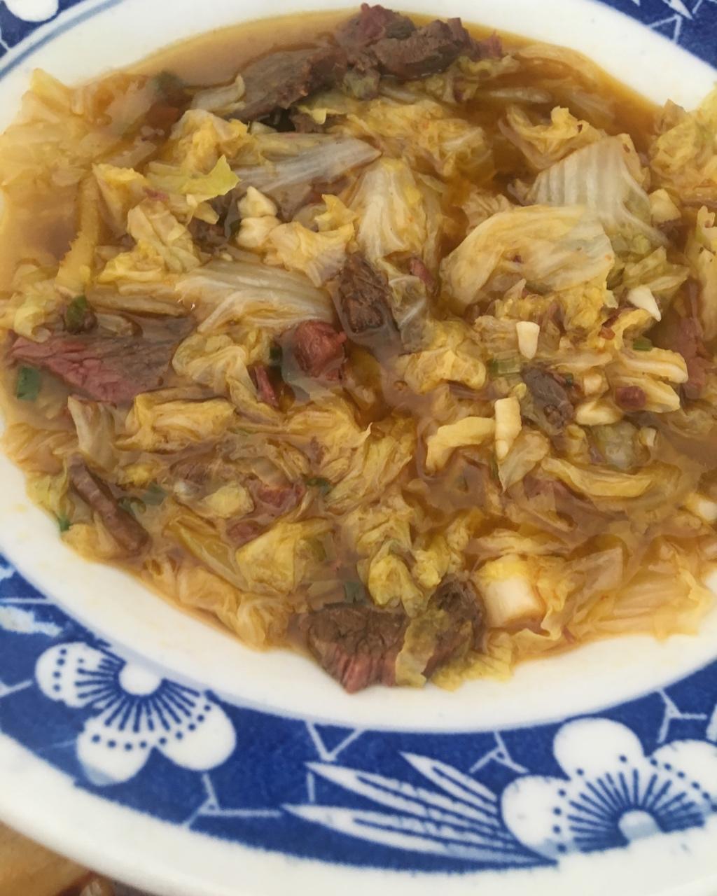 青菜烩牛肉