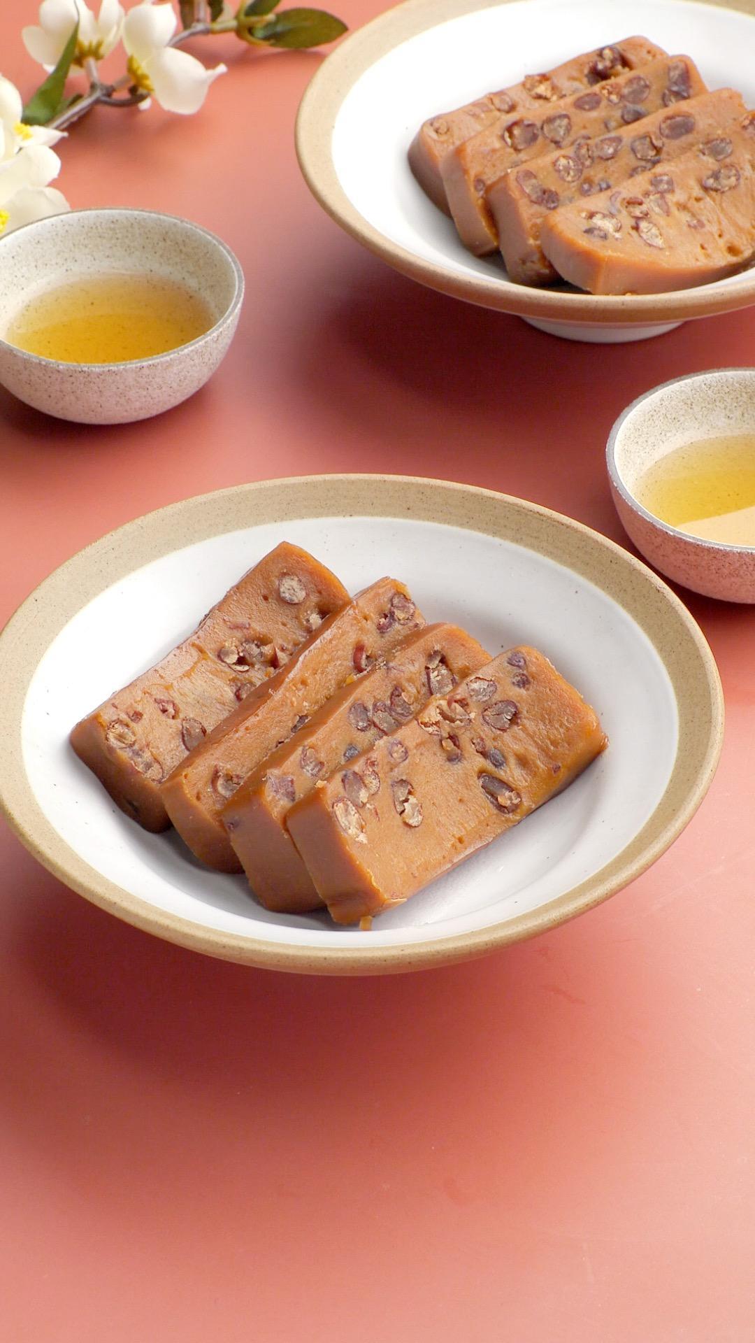 红糖蜜豆年糕的做法