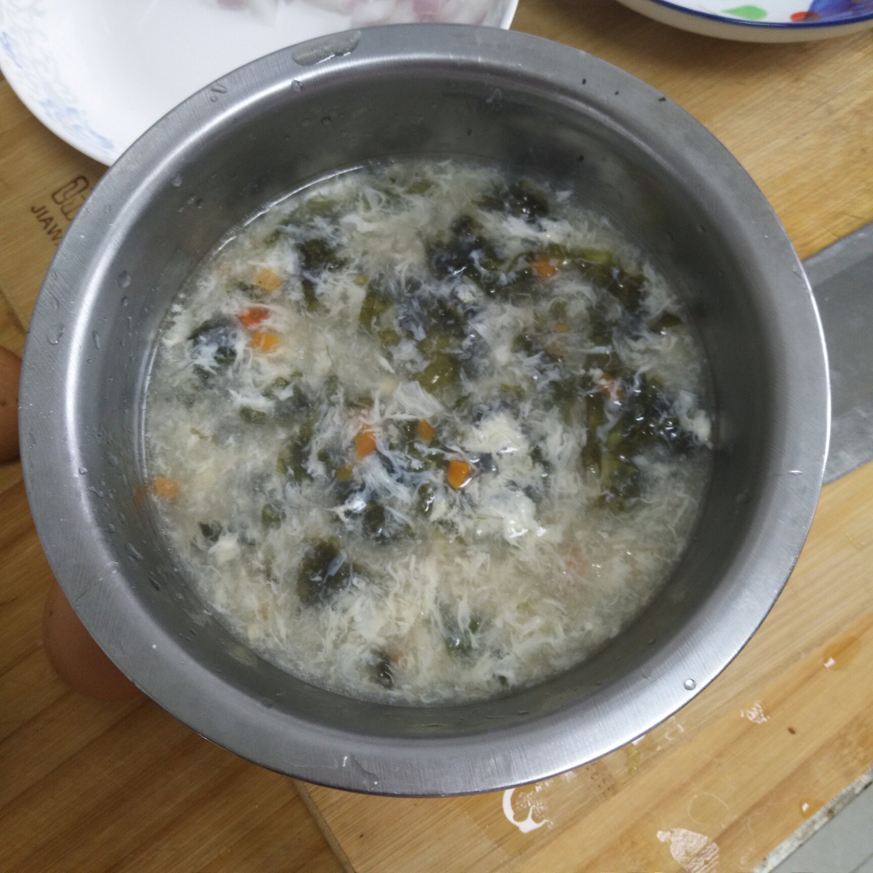 虾仁紫菜蛋花汤