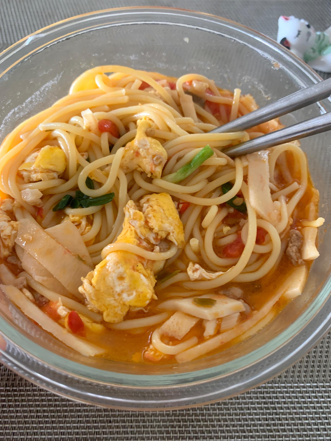 超级黏糊番茄鸡蛋笋丝烩面