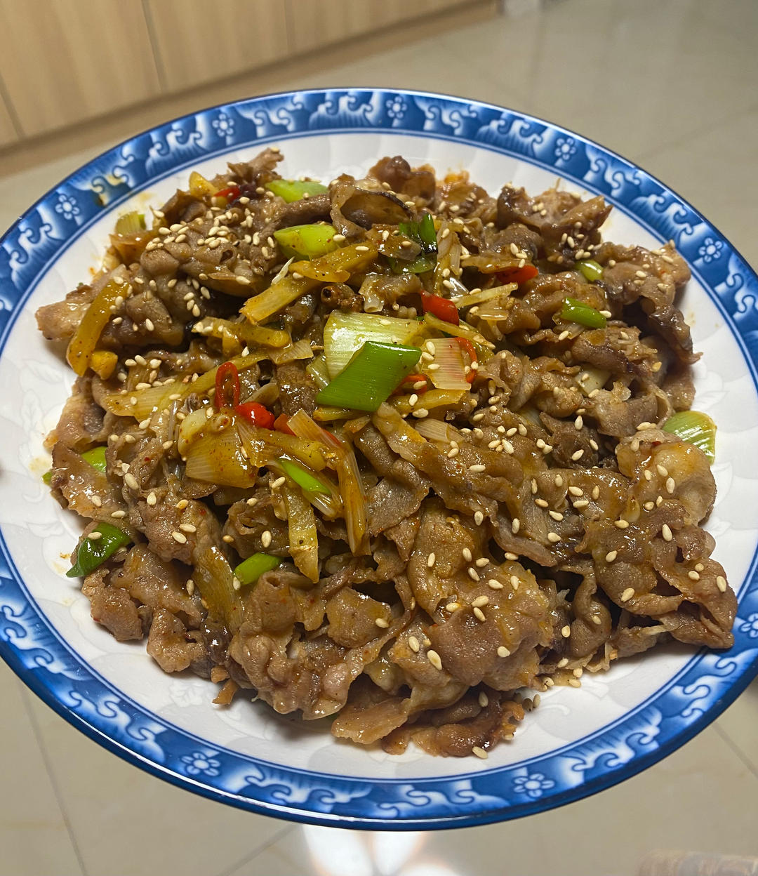 葱爆孜然羊肉卷