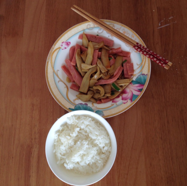 杏鲍菇炒火腿肠