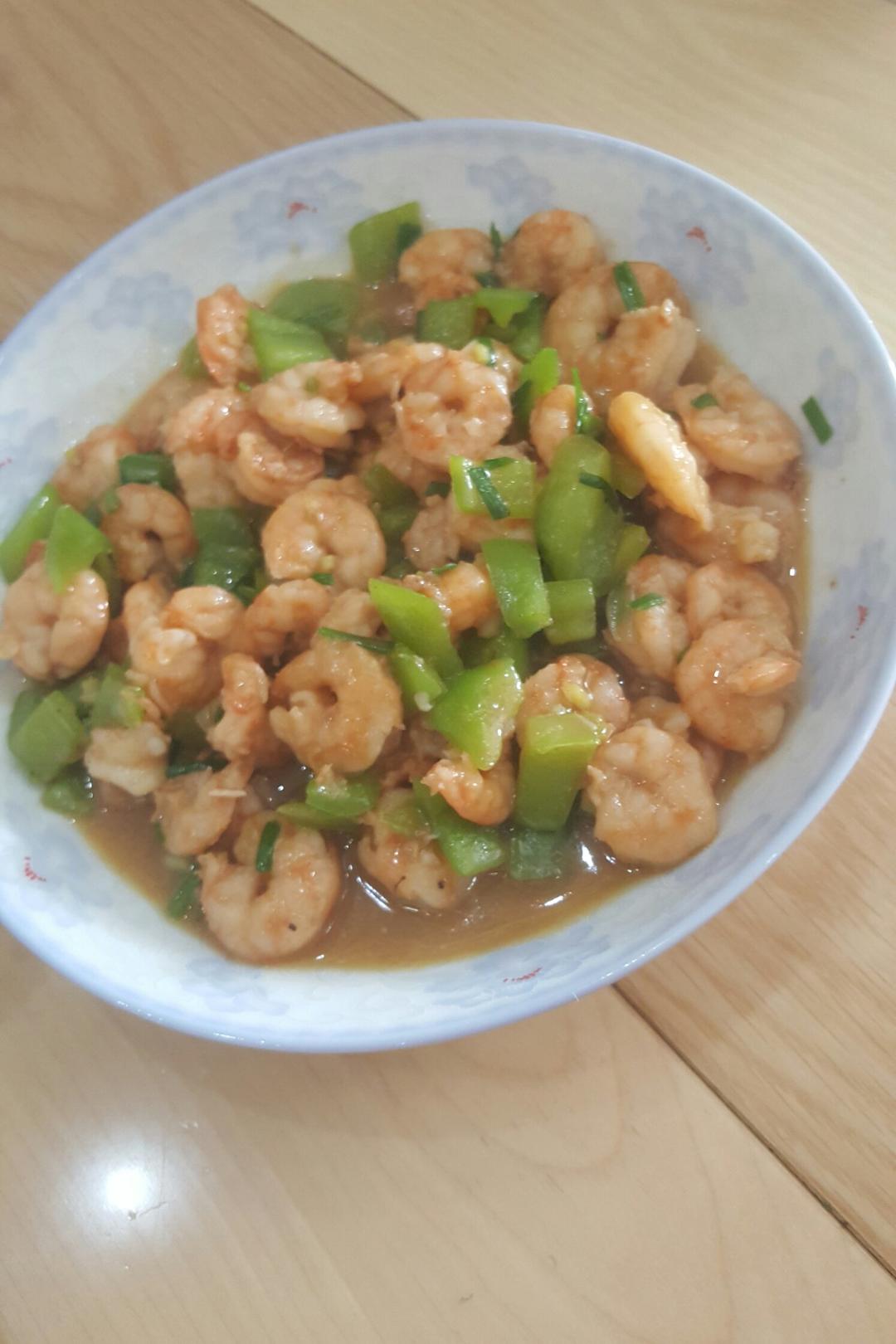 葱爆虾仁