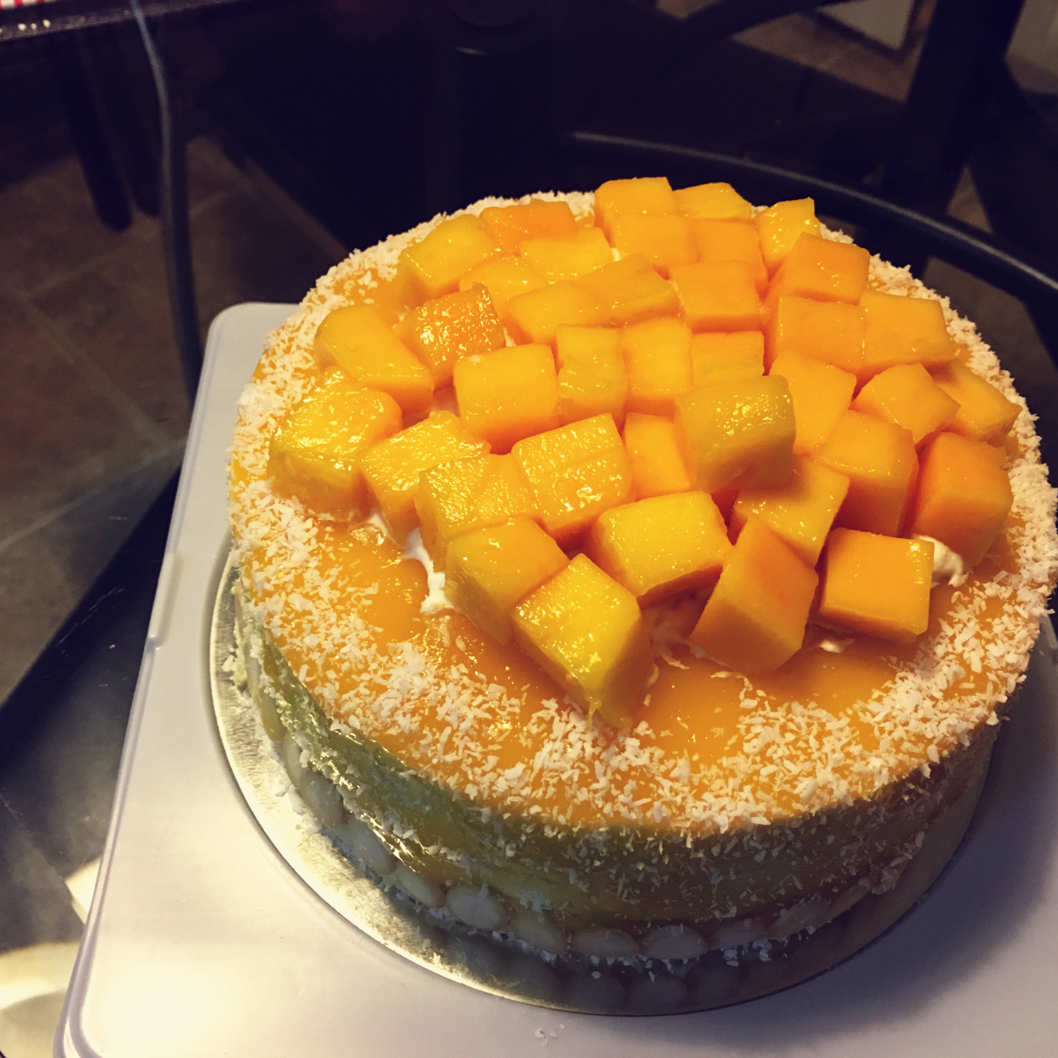 #拼颜值 也拼实力#Hakuna Matata-百香果芒果配椰子慕斯