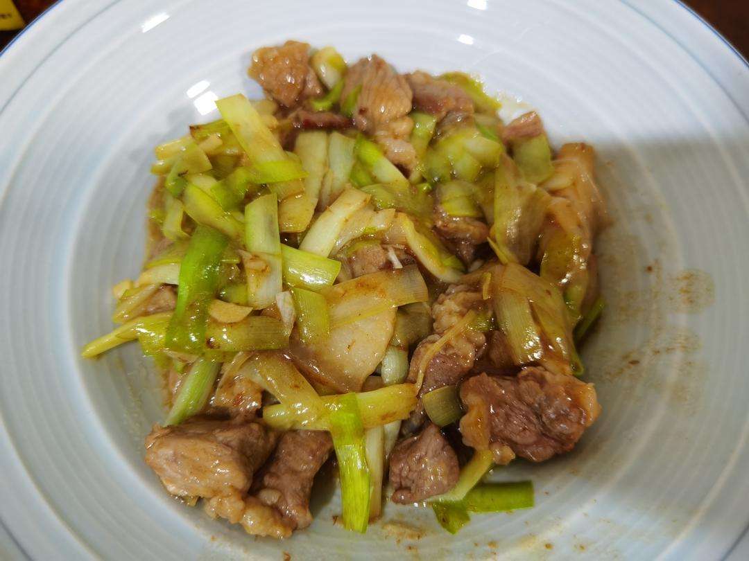 韭黄炒肉丝（超级下饭菜）