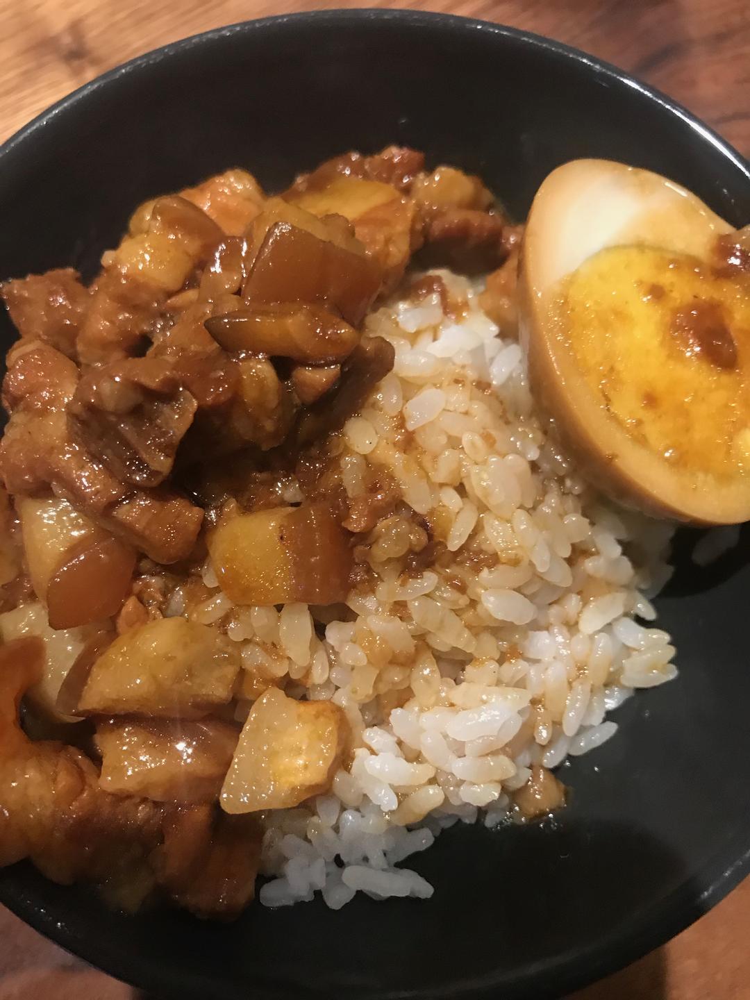 简单版台式盖浇饭-卤肉饭的做法