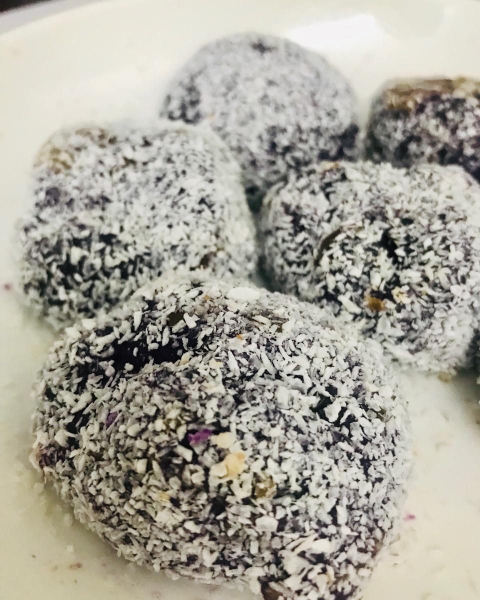 紫薯糯米糍:( 果仁巧克力流心:)