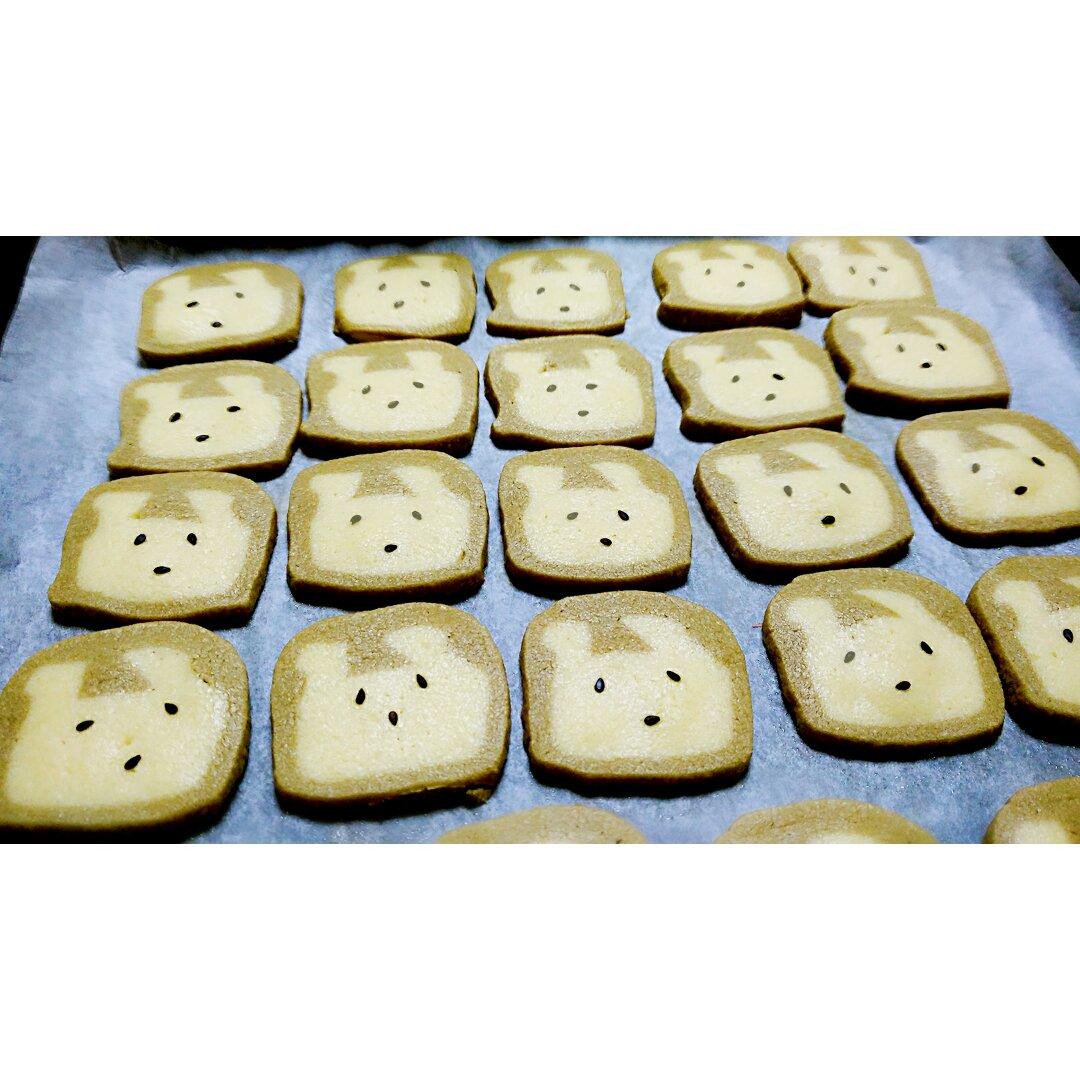 抹茶兔兔曲奇（比熊猫简单！超详细实物图+超良心手绘图）