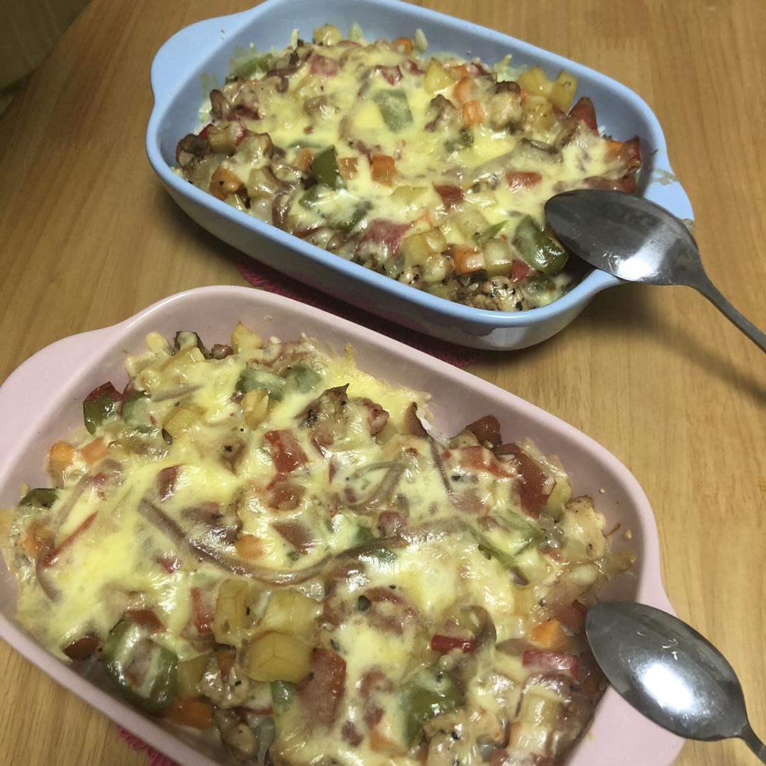 番茄鸡肉浓情焗饭【两人份】