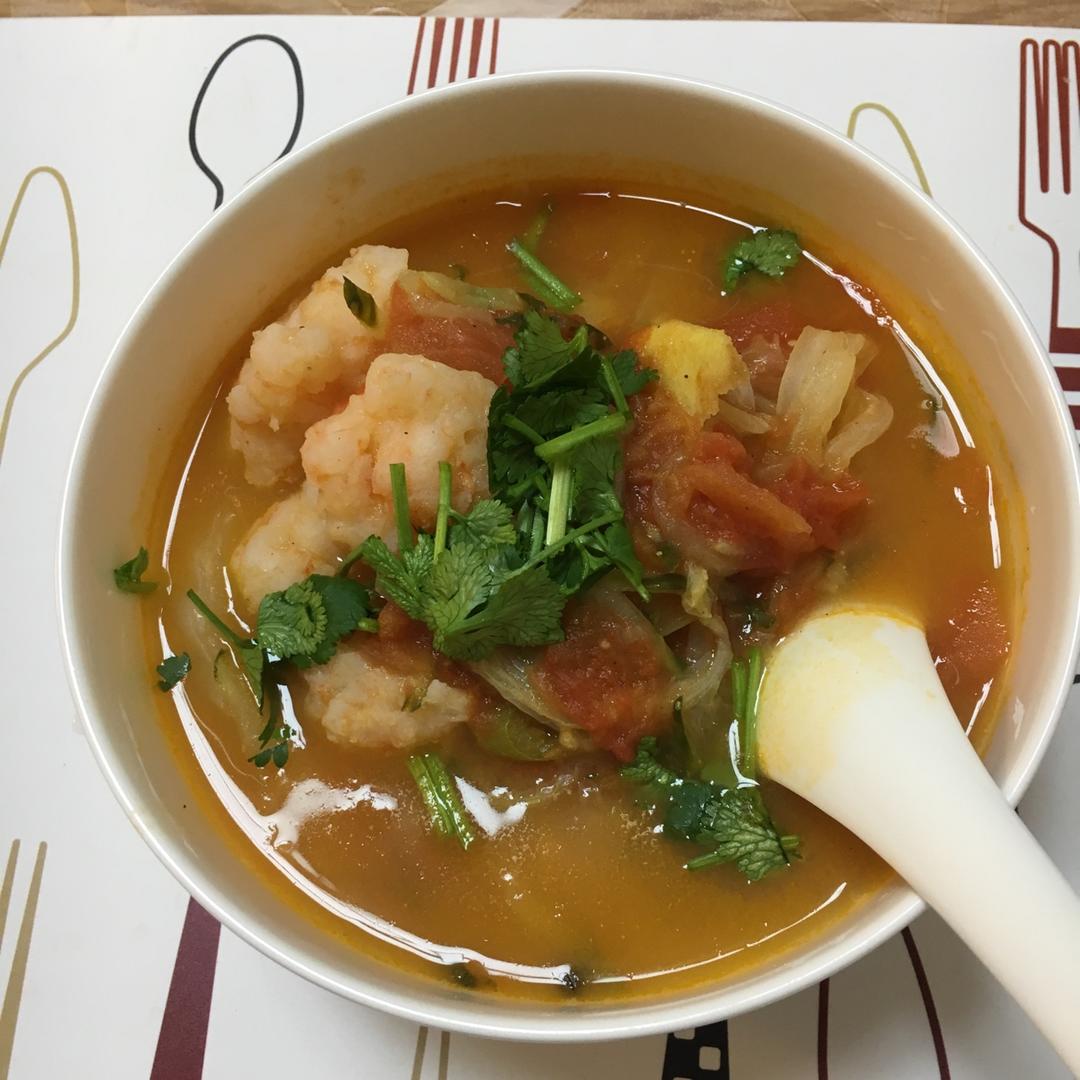 番茄虾滑汤