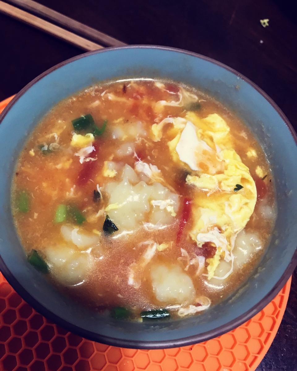 西红柿鸡蛋疙瘩汤