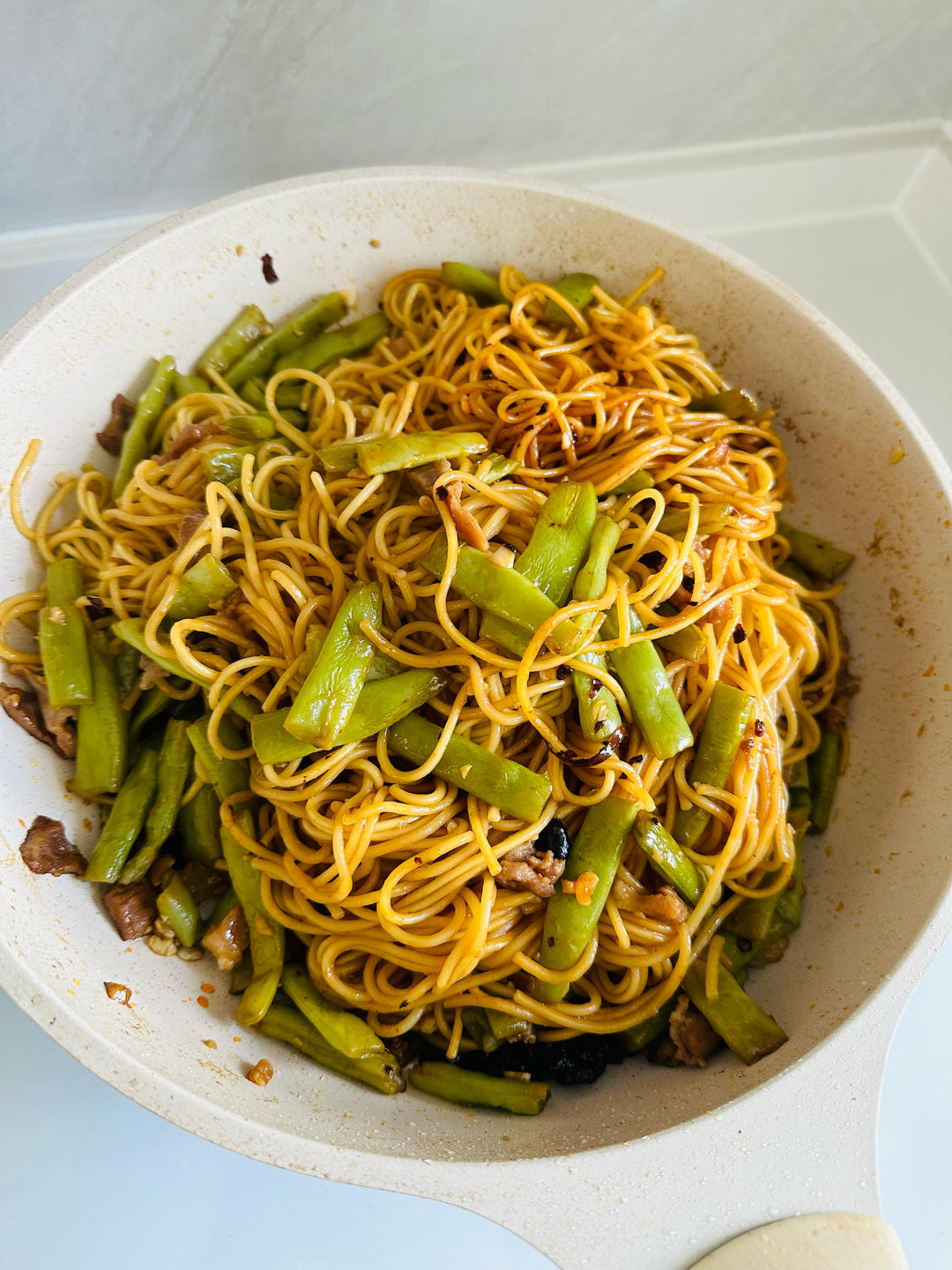地道老北京扁豆焖面 豆角焖面 太好吃小心吃撑哦
