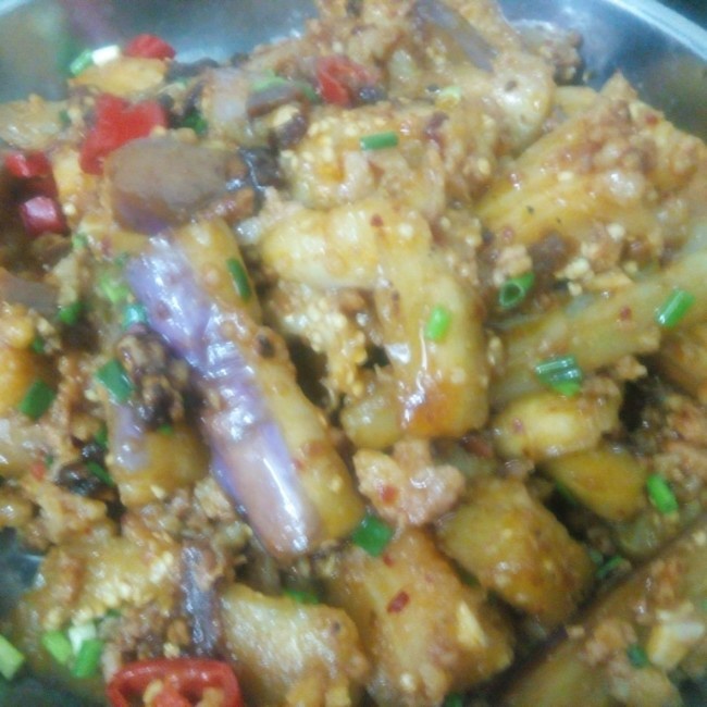 红烧肉沫茄子
