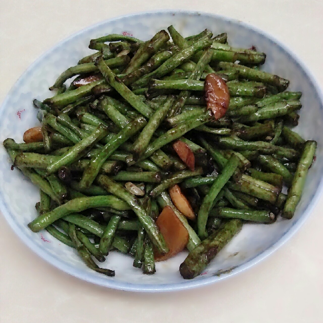 蒜炒豇豆（长豆角）