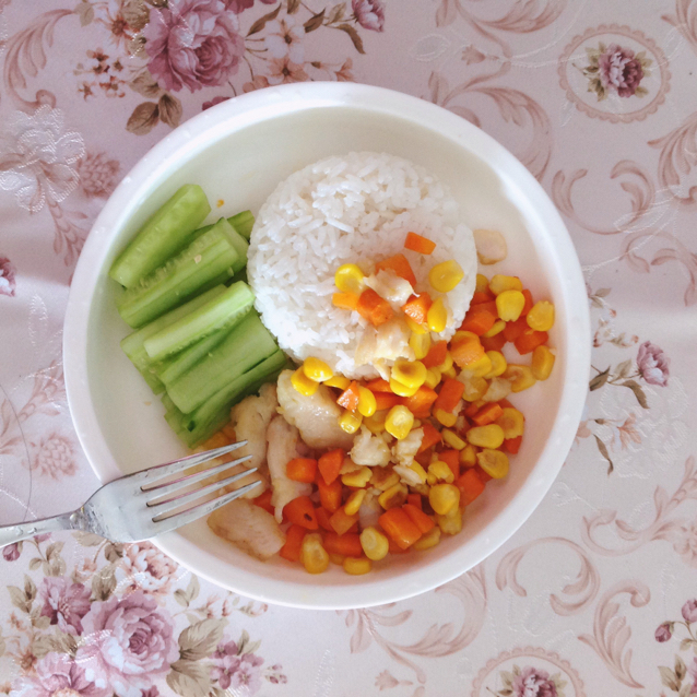 当龙利鱼（或巴沙鱼）遇到玉米【妞的食记】