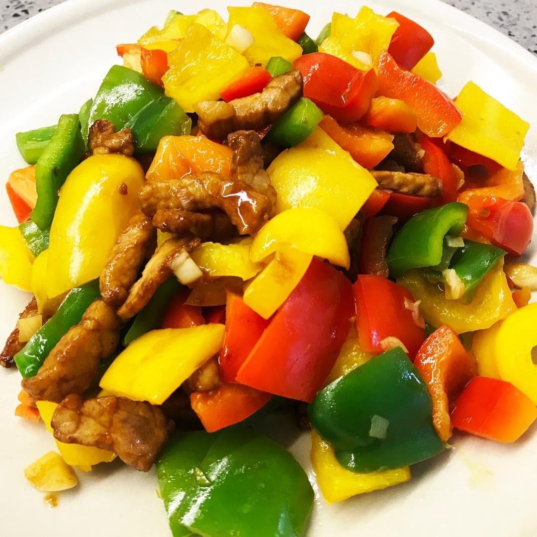 落小糖做的彩椒炒肉