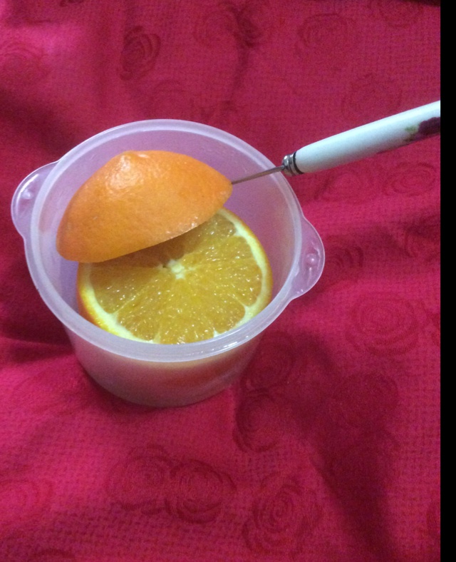 盐蒸橙子治疗咳嗽