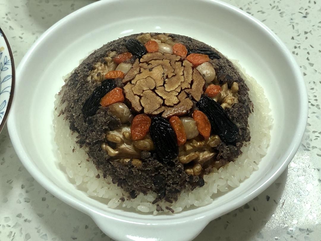 【猪油夹沙八宝饭】古法蒸糯米