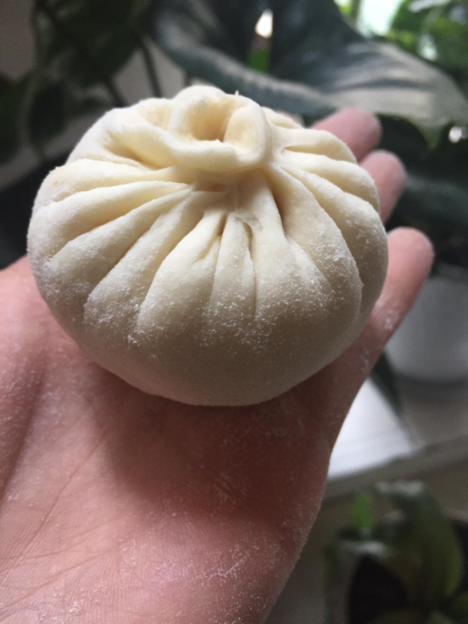 一米阳光wen4做的家庭手工肉馅大包子