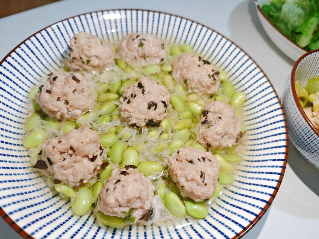 南陵土菜：蒸出来的毛豆木耳肉圆汤