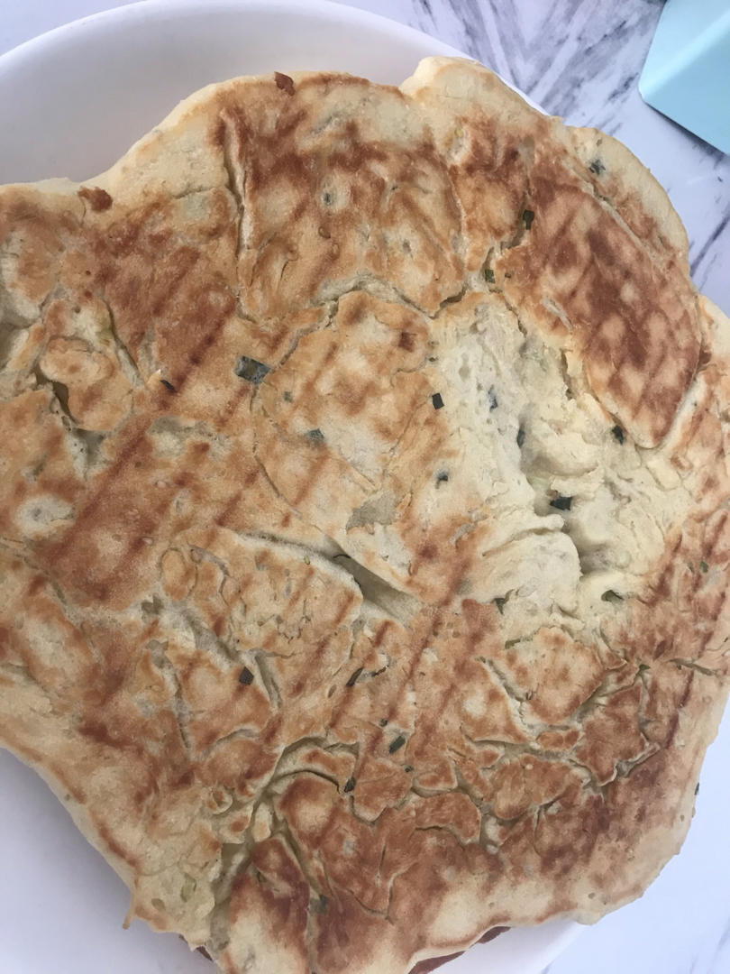 手不沾面做发面大饼