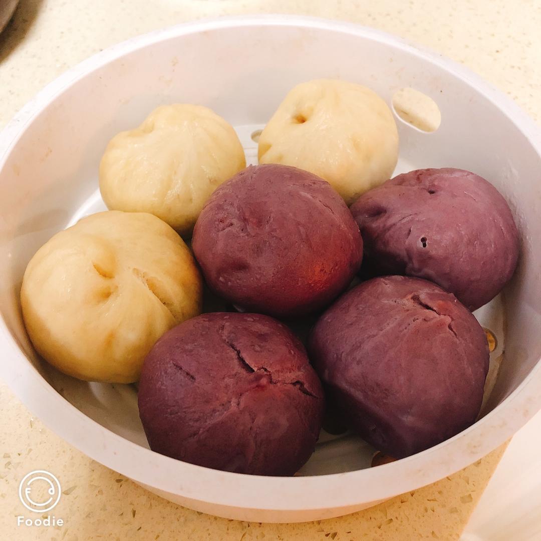 紫薯豆沙包
