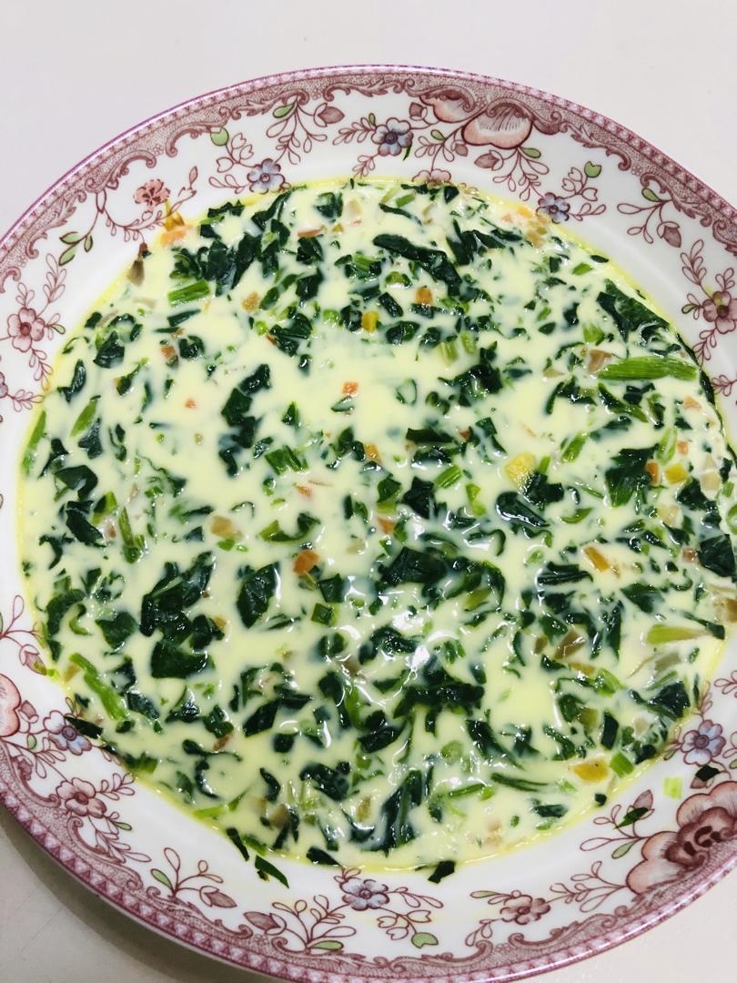菠菜虾仁蒸蛋