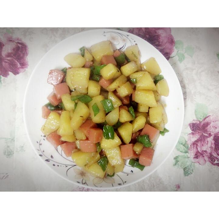 土豆炒火腿