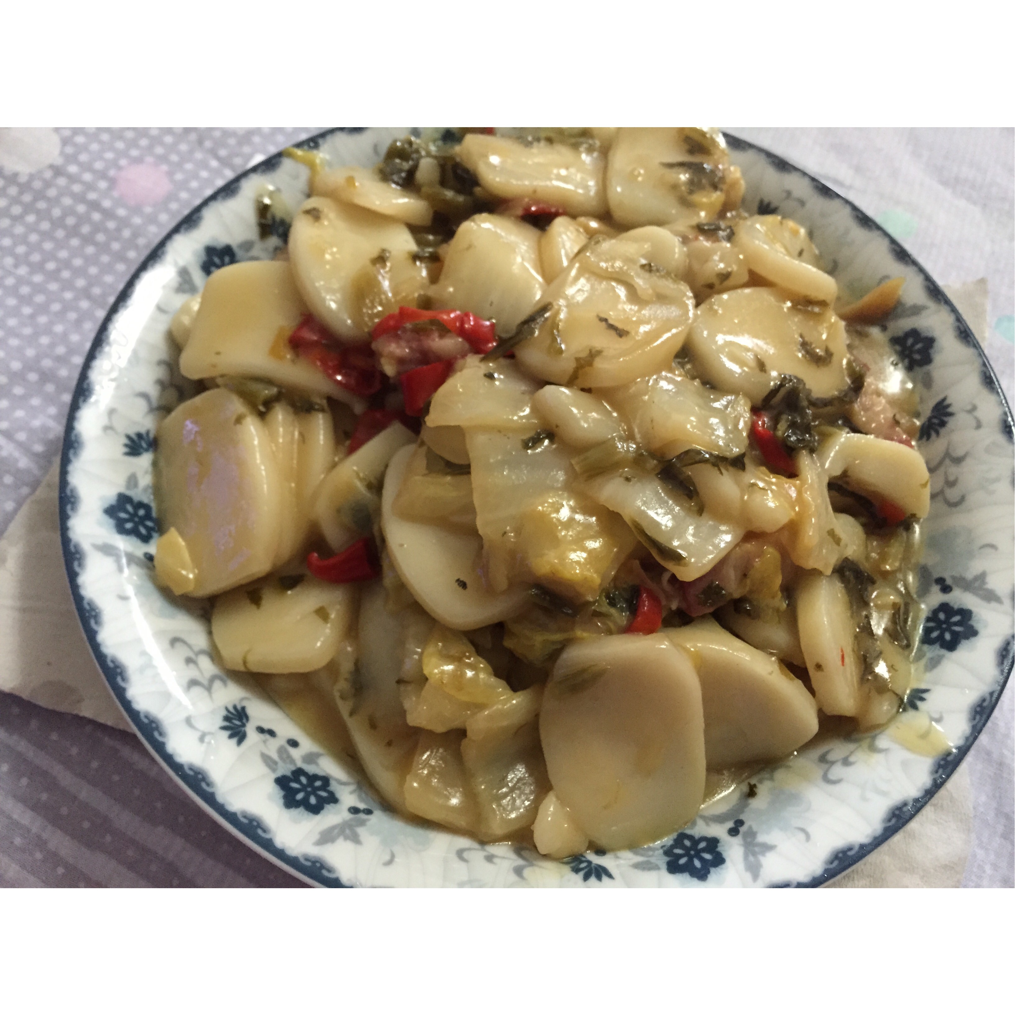 咸菜冬笋汤年糕