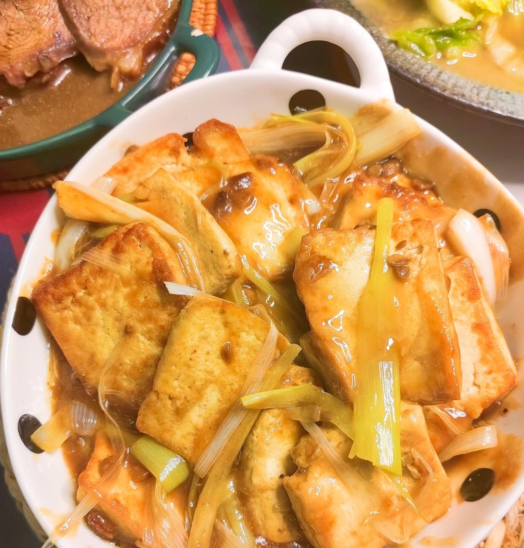 葱烧豆腐