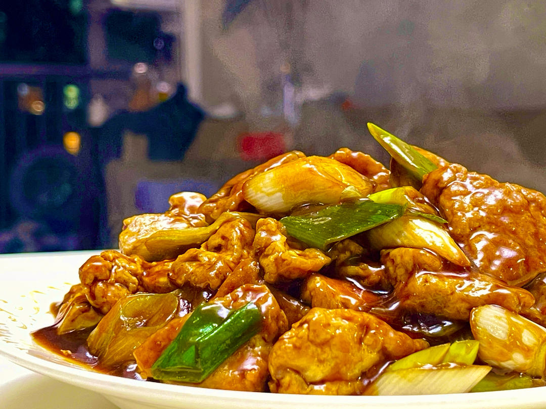 葱烧豆腐