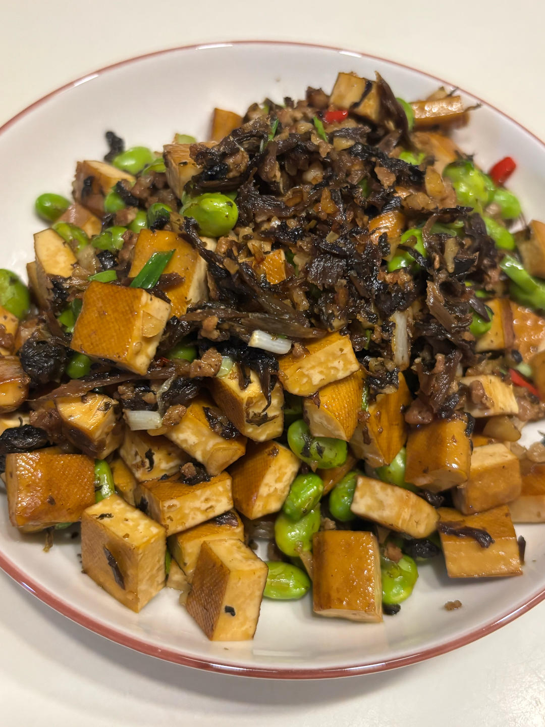 梅干菜炒毛豆