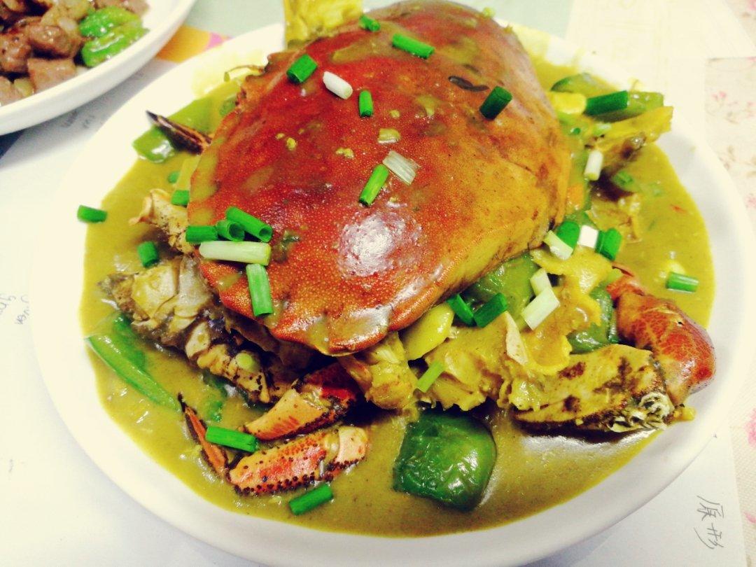 咖喱炒英国黄金面包蟹【主食-海鲜-面包蟹】