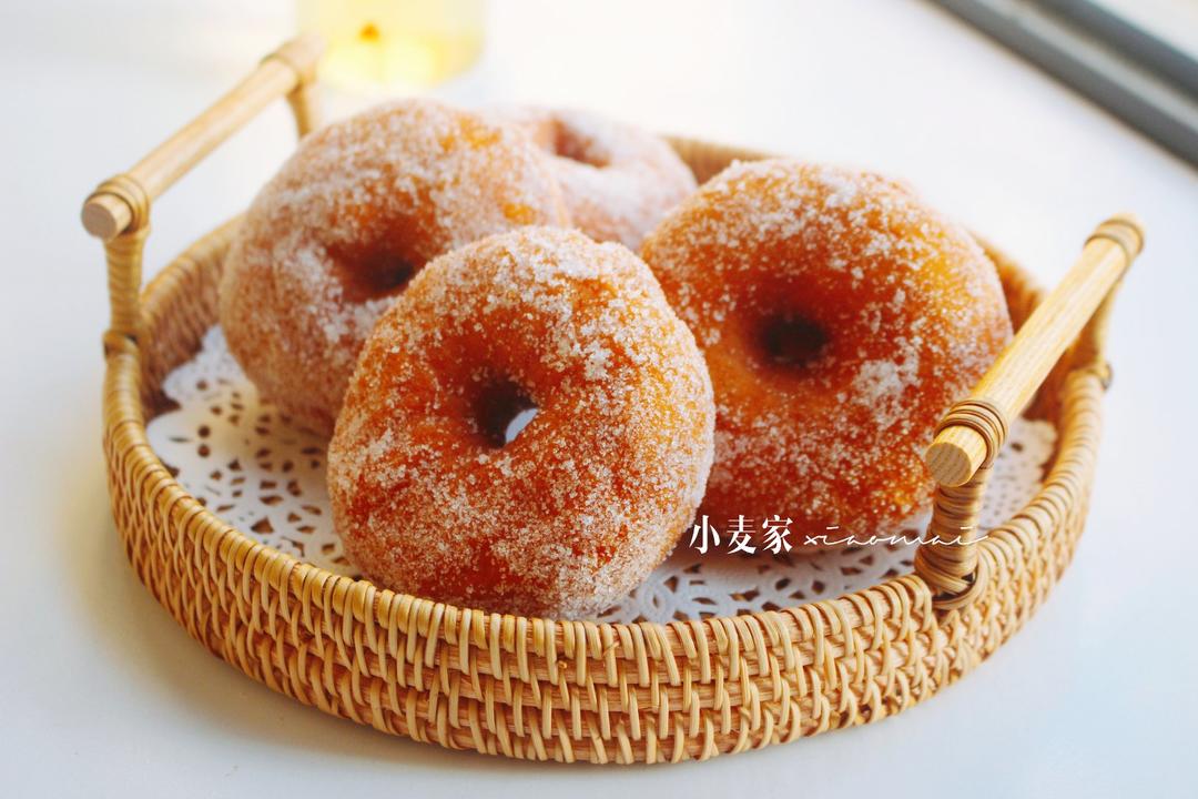 🍩超快手一小时低糖无需烤箱的甜甜圈（详细视频）